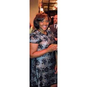 Vintage Jeffrey & Dara Black & Cream Lace Dress